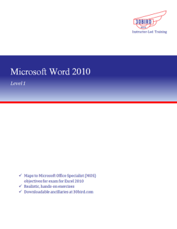 Word 2010 Level 1