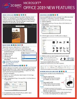 Office 2019 New Features Quick Reference Card